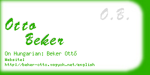 otto beker business card